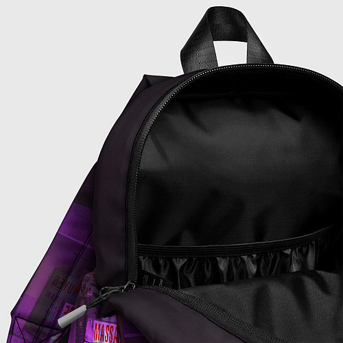 Детский рюкзак Неоновый ночной переход - Фиолетовый / 3D-принт – фото 4