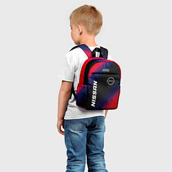 Детский рюкзак Nissan Красный Карбон, цвет: 3D-принт — фото 2