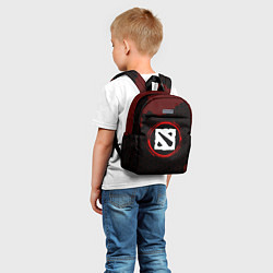 Детский рюкзак Символ Dota и краска вокруг на темном фоне, цвет: 3D-принт — фото 2