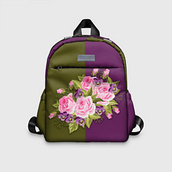 Детский рюкзак Нежные Розы на темном фоне, цвет: 3D-принт