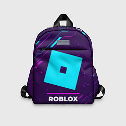 Детский рюкзак Символ Roblox в неоновых цветах на темном фоне, цвет: 3D-принт