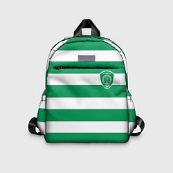 Детский рюкзак ФК Ахмат на фоне бело зеленой формы