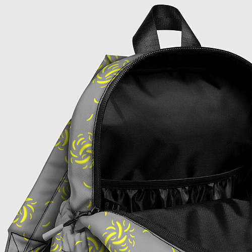 Детский рюкзак Банановый фейерверк на сером фоне / 3D-принт – фото 4