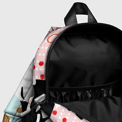 Детский рюкзак Абстрактные фигуры с пальмовыми листами на розовом, цвет: 3D-принт — фото 2