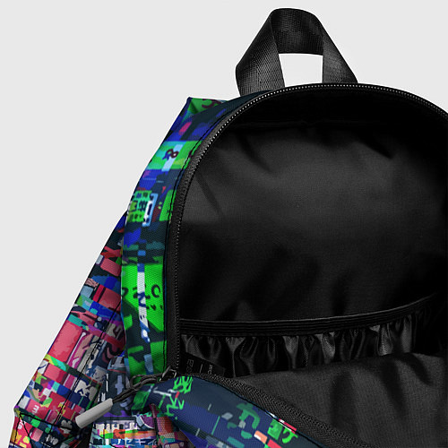Детский рюкзак Ночной город - glitch / 3D-принт – фото 4