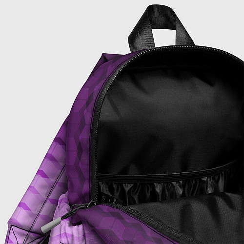 Детский рюкзак Фиолетово-розовый геометрический узор Градиент / 3D-принт – фото 4