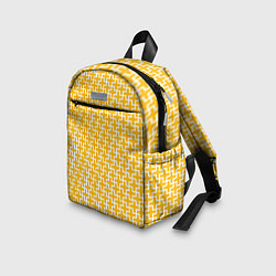 Детский рюкзак Белые крестики на желтом фоне, цвет: 3D-принт — фото 2