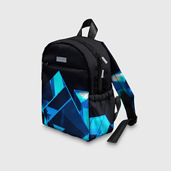 Детский рюкзак Неоновые объёмный куб - Синий, цвет: 3D-принт — фото 2