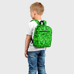 Детский рюкзак Зелёные листья - текстура, цвет: 3D-принт — фото 2