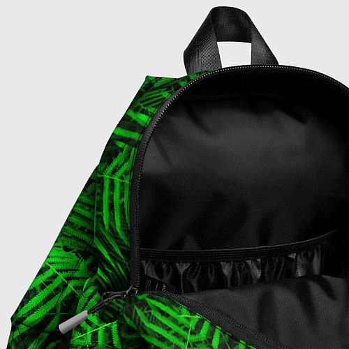 Детский рюкзак Листья папоротника - текстура / 3D-принт – фото 4