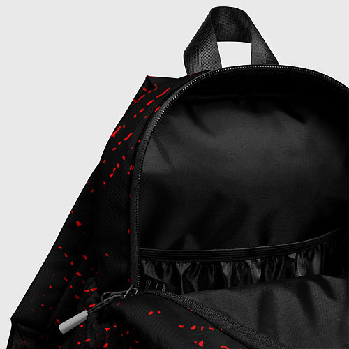 Детский рюкзак Символ Stray и краска вокруг на темном фоне / 3D-принт – фото 4