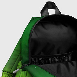 Детский рюкзак Абстрактное полярное сияние - Зелёный, цвет: 3D-принт — фото 2