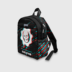 Детский рюкзак Gears of War в стиле glitch и баги графики на темн, цвет: 3D-принт — фото 2