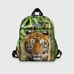 Детский рюкзак Матёрый тигр в зарослях бамбука, цвет: 3D-принт