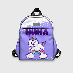 Детский рюкзак Нина кошка единорожка, цвет: 3D-принт