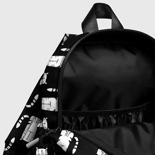 Детский рюкзак Полосатые Перевёрнутые Коты / 3D-принт – фото 4