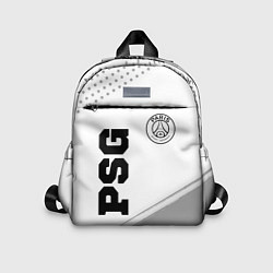 Детский рюкзак PSG sport на светлом фоне: символ и надпись вертик, цвет: 3D-принт