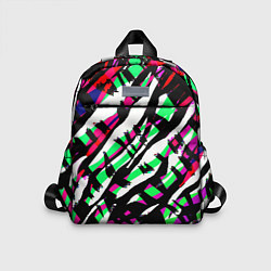 Детский рюкзак Разноцветная Зебра, цвет: 3D-принт