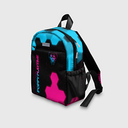 Детский рюкзак Poppy Playtime - neon gradient: символ и надпись в, цвет: 3D-принт — фото 2