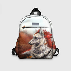 Детский рюкзак Арт - волк с рыжей гривой, цвет: 3D-принт