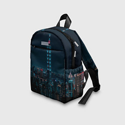 Детский рюкзак Ночной неоновый город, цвет: 3D-принт — фото 2