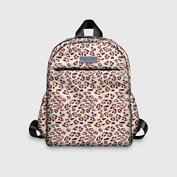 Детский рюкзак Коричневый с бежевым леопардовый узор