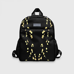 Детский рюкзак Абстрактный узор золото на черном, цвет: 3D-принт