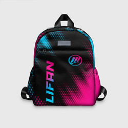 Детский рюкзак Lifan - neon gradient: надпись, символ, цвет: 3D-принт