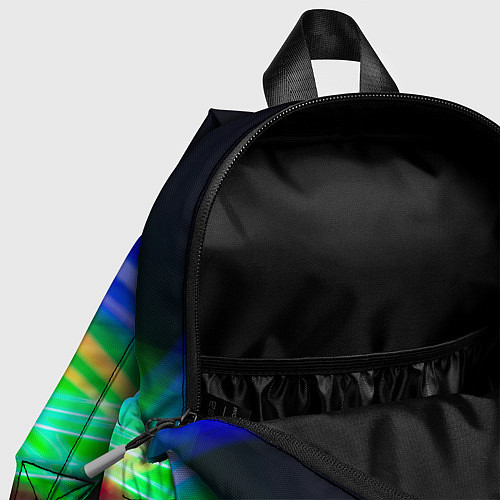 Детский рюкзак Волнообразные абстрактные линии и шары / 3D-принт – фото 4