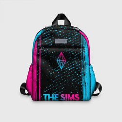 Детский рюкзак The Sims - neon gradient: символ, надпись