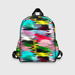 Детский рюкзак Абстрактный многоцветный неоновый узор, цвет: 3D-принт