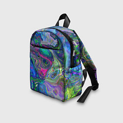 Детский рюкзак Цветные волновые разводы, цвет: 3D-принт — фото 2