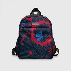 Детский рюкзак Красные чернила на газете, цвет: 3D-принт