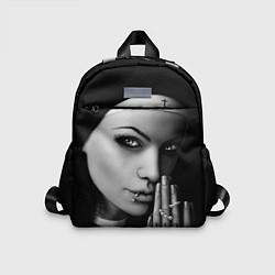 Детский рюкзак Готическая монашка с татуировкой Страсть, цвет: 3D-принт