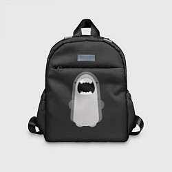 Детский рюкзак Акула Черный фон, цвет: 3D-принт