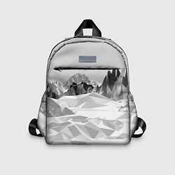 Детский рюкзак Полигональные стилизованные горы - вершина, цвет: 3D-принт