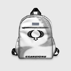 Детский рюкзак SsangYong speed шины на светлом: символ, надпись, цвет: 3D-принт
