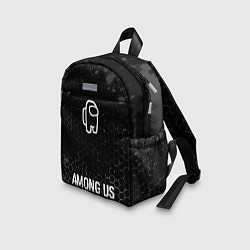 Детский рюкзак Among Us glitch на темном фоне: символ, надпись, цвет: 3D-принт — фото 2