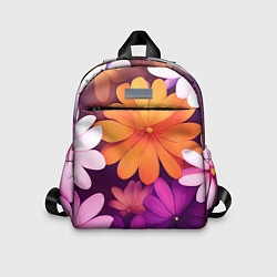 Детский рюкзак Яркие фанстастические цветы, цвет: 3D-принт