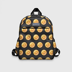 Детский рюкзак Апельсин Паттерн - Черная версия, цвет: 3D-принт