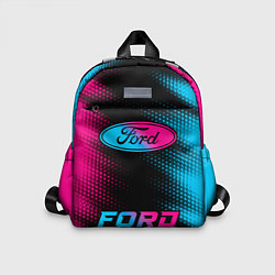 Детский рюкзак Ford - neon gradient: символ, надпись, цвет: 3D-принт