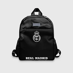 Детский рюкзак Real Madrid sport на темном фоне: символ, надпись, цвет: 3D-принт