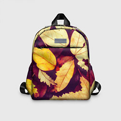 Детский рюкзак Осенняя листва узор, цвет: 3D-принт