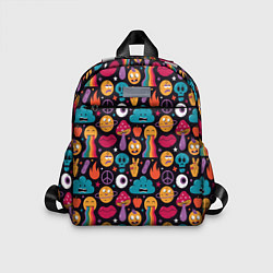 Детский рюкзак Психоделические эмодзи, цвет: 3D-принт