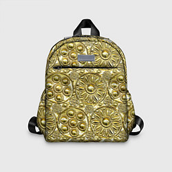 Детский рюкзак Золотая чеканка - текстура, цвет: 3D-принт