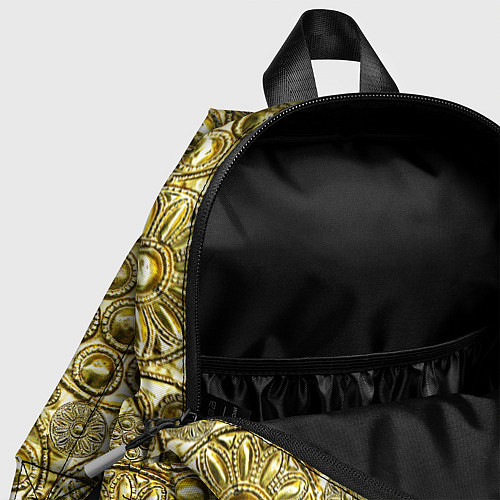 Детский рюкзак Золотая чеканка - текстура / 3D-принт – фото 4
