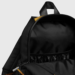 Детский рюкзак Герб России на черном фоне с золотыми вставками, цвет: 3D-принт — фото 2