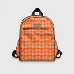 Детский рюкзак Цветочки на оранжевом фоне, цвет: 3D-принт