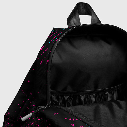 Детский рюкзак The Witcher - neon gradient: символ, надпись / 3D-принт – фото 4