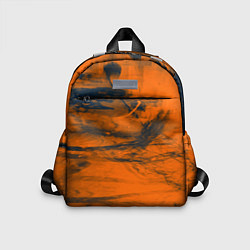 Детский рюкзак Абстрактная оранжевая поверхность и чёрные тени, цвет: 3D-принт